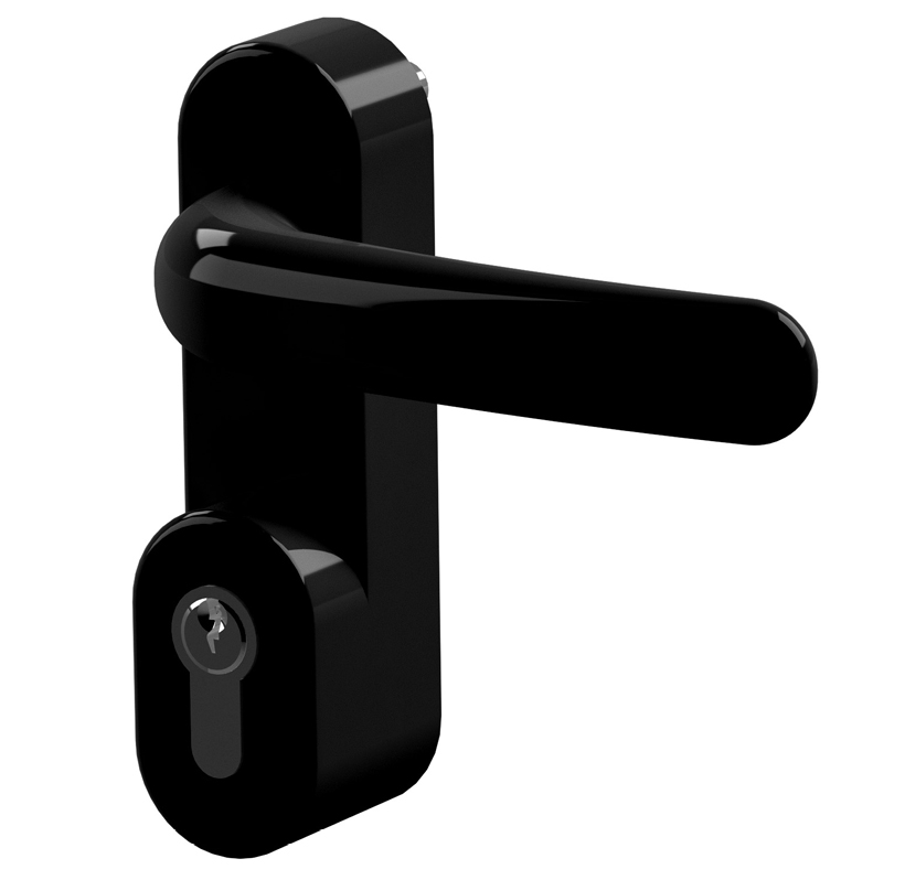 Poignée béquille extérieure pour anti-panique avec cylindre